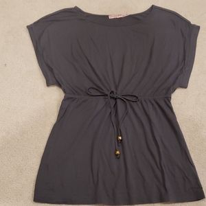 Juicy Couture Charcoal Short Sleeve Top w/Tie